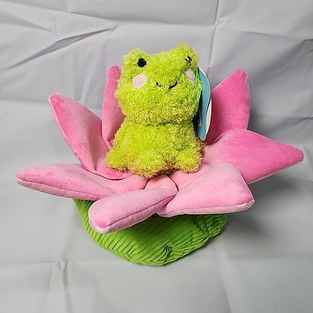 GiggleScape Frog & Lily Pad Plush Hook & Loop Pull Apart Stackable 3 Layers NWT